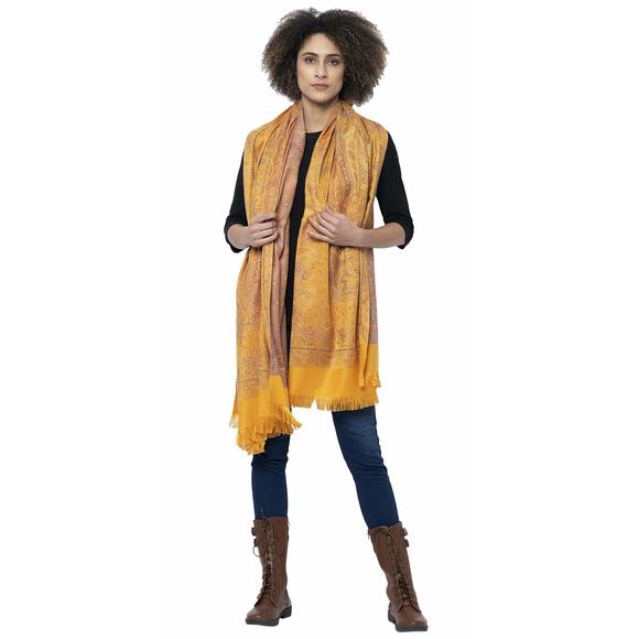 Women's Pashmina Wool Blend Indian Handicraft Woven Shawls, Scarf, Wraps🫱 - Picture 4 of 6